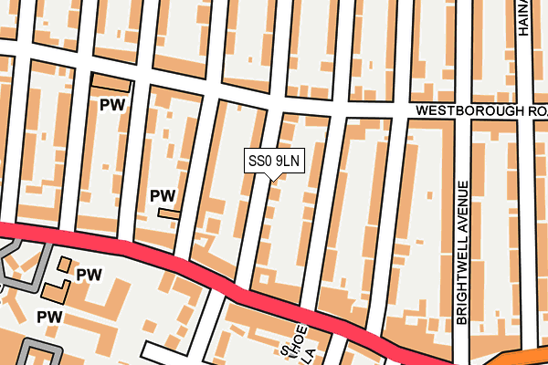 SS0 9LN map - OS OpenMap – Local (Ordnance Survey) SS0 9LN map - OS OpenMap – Local (Ordnance Survey)