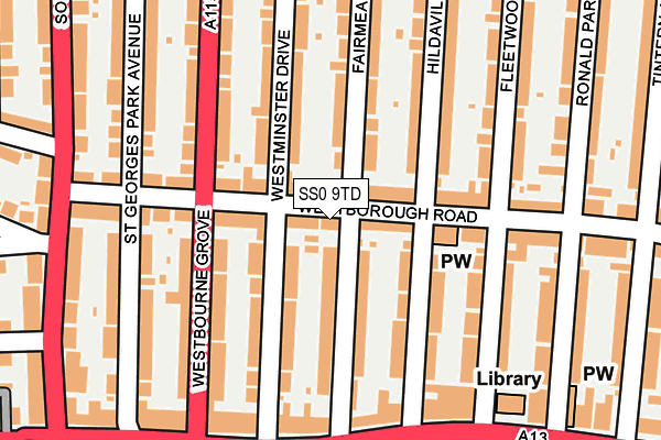 SS0 9TD map - OS OpenMap – Local (Ordnance Survey) SS0 9TD map - OS OpenMap – Local (Ordnance Survey)