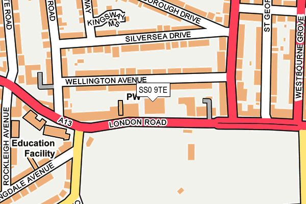 SS0 9TE map - OS OpenMap – Local (Ordnance Survey) SS0 9TE map - OS OpenMap – Local (Ordnance Survey)