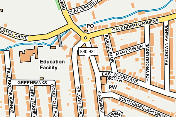 SS0 9XL map - OS OpenMap – Local (Ordnance Survey) SS0 9XL map - OS OpenMap – Local (Ordnance Survey)