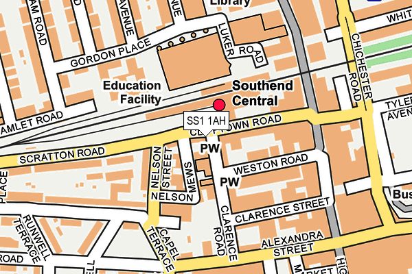 SS1 1AH map - OS OpenMap – Local (Ordnance Survey) SS1 1AH map - OS OpenMap – Local (Ordnance Survey)