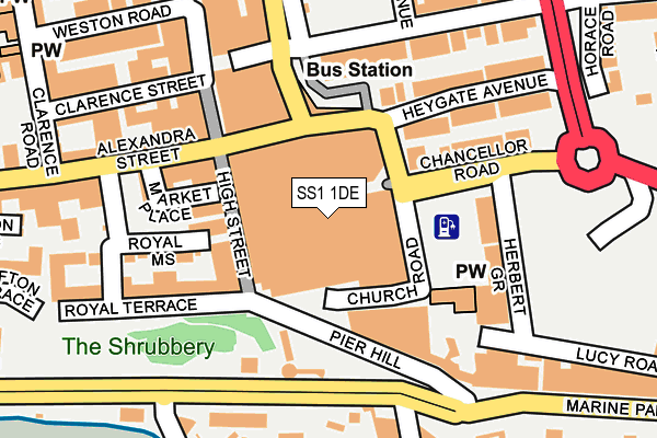 SS1 1DE map - OS OpenMap – Local (Ordnance Survey) SS1 1DE map - OS OpenMap – Local (Ordnance Survey)