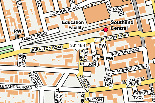SS1 1EH map - OS OpenMap – Local (Ordnance Survey) SS1 1EH map - OS OpenMap – Local (Ordnance Survey)