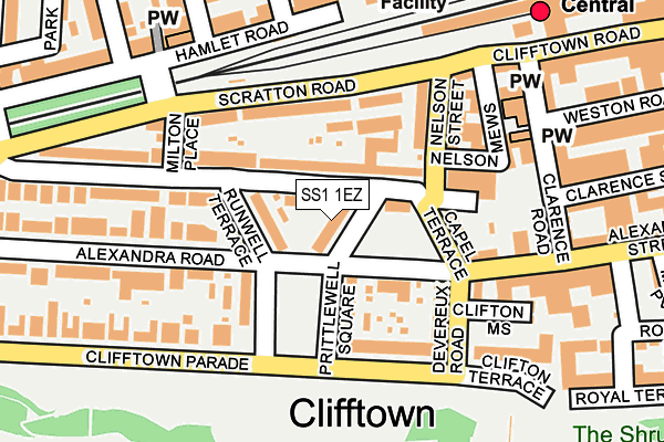 SS1 1EZ map - OS OpenMap – Local (Ordnance Survey) SS1 1EZ map - OS OpenMap – Local (Ordnance Survey)