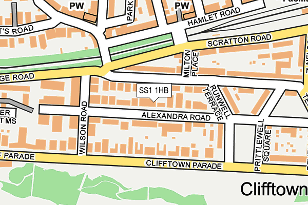 SS1 1HB map - OS OpenMap – Local (Ordnance Survey) SS1 1HB map - OS OpenMap – Local (Ordnance Survey)