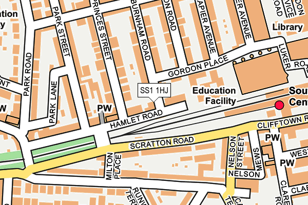 SS1 1HJ map - OS OpenMap – Local (Ordnance Survey) SS1 1HJ map - OS OpenMap – Local (Ordnance Survey)