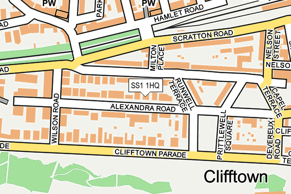 SS1 1HQ map - OS OpenMap – Local (Ordnance Survey) SS1 1HQ map - OS OpenMap – Local (Ordnance Survey)