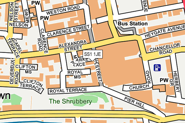SS1 1JE map - OS OpenMap – Local (Ordnance Survey) SS1 1JE map - OS OpenMap – Local (Ordnance Survey)