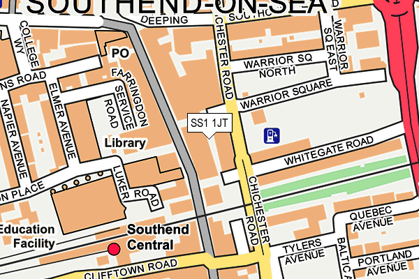 SS1 1JT map - OS OpenMap – Local (Ordnance Survey) SS1 1JT map - OS OpenMap – Local (Ordnance Survey)