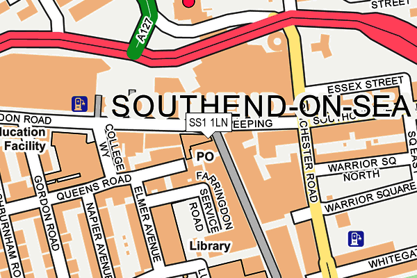 SS1 1LN map - OS OpenMap – Local (Ordnance Survey) SS1 1LN map - OS OpenMap – Local (Ordnance Survey)