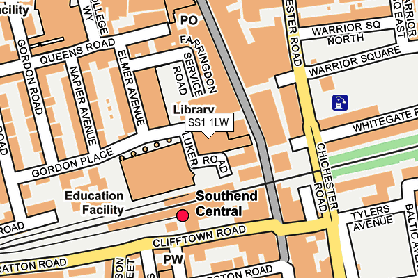 SS1 1LW map - OS OpenMap – Local (Ordnance Survey) SS1 1LW map - OS OpenMap – Local (Ordnance Survey)