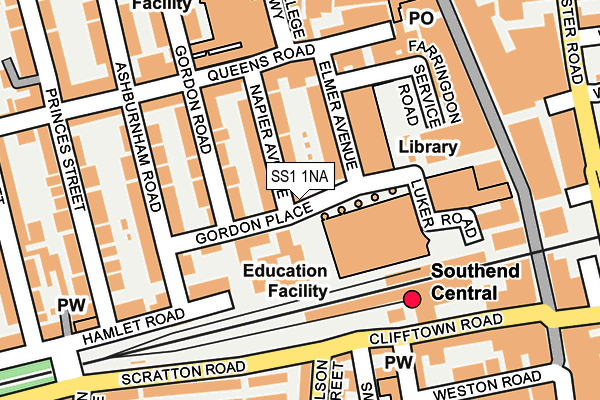SS1 1NA map - OS OpenMap – Local (Ordnance Survey) SS1 1NA map - OS OpenMap – Local (Ordnance Survey)