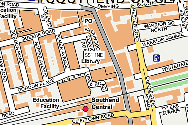 SS1 1NE map - OS OpenMap – Local (Ordnance Survey)