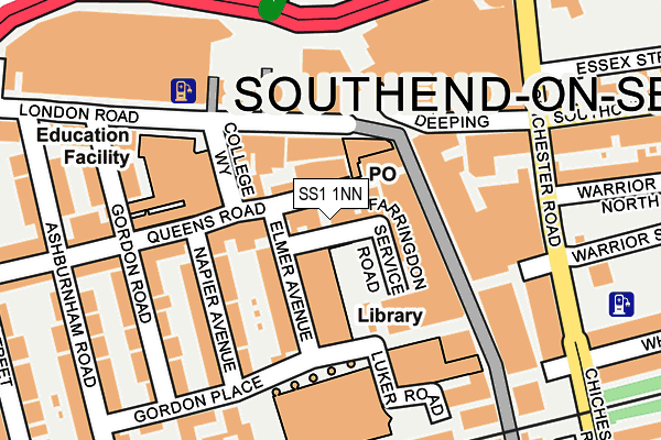 SS1 1NN map - OS OpenMap – Local (Ordnance Survey) SS1 1NN map - OS OpenMap – Local (Ordnance Survey)