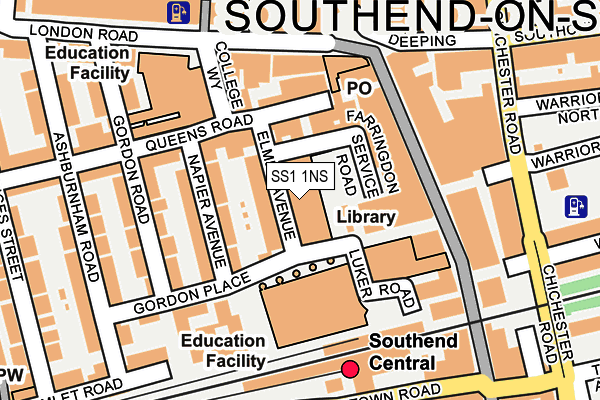 SS1 1NS map - OS OpenMap – Local (Ordnance Survey) SS1 1NS map - OS OpenMap – Local (Ordnance Survey)