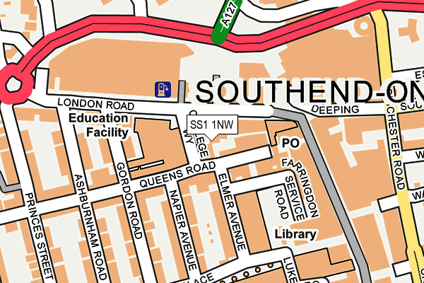 SS1 1NW map - OS OpenMap – Local (Ordnance Survey) SS1 1NW map - OS OpenMap – Local (Ordnance Survey)