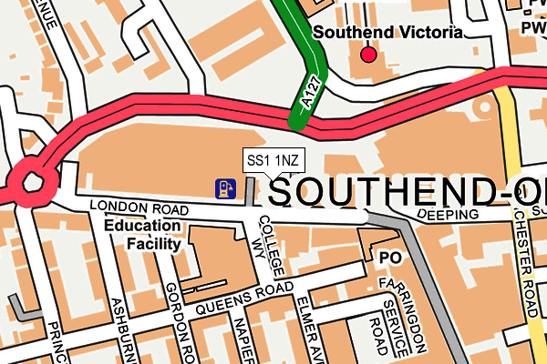 SS1 1NZ map - OS OpenMap – Local (Ordnance Survey) SS1 1NZ map - OS OpenMap – Local (Ordnance Survey)