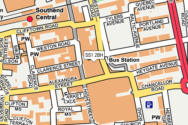 SS1 2BH map - OS OpenMap – Local (Ordnance Survey) SS1 2BH map - OS OpenMap – Local (Ordnance Survey)