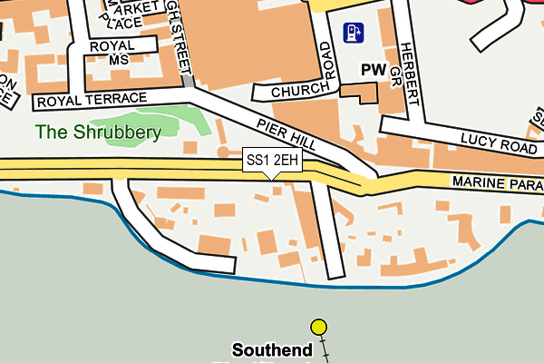 SS1 2EH map - OS OpenMap – Local (Ordnance Survey) SS1 2EH map - OS OpenMap – Local (Ordnance Survey)