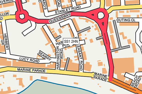 SS1 2HN map - OS OpenMap – Local (Ordnance Survey) SS1 2HN map - OS OpenMap – Local (Ordnance Survey)