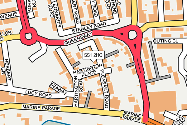 SS1 2HQ map - OS OpenMap – Local (Ordnance Survey) SS1 2HQ map - OS OpenMap – Local (Ordnance Survey)