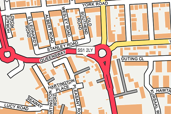 SS1 2LY map - OS OpenMap – Local (Ordnance Survey) SS1 2LY map - OS OpenMap – Local (Ordnance Survey)