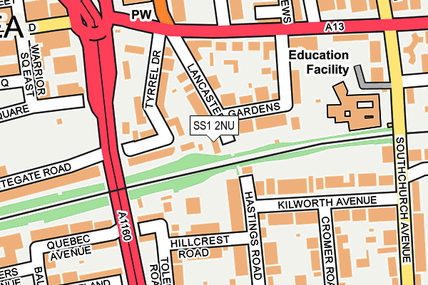 SS1 2NU map - OS OpenMap – Local (Ordnance Survey) SS1 2NU map - OS OpenMap – Local (Ordnance Survey)