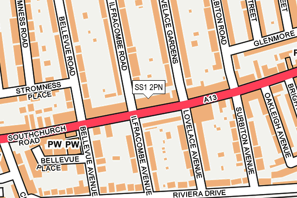 SS1 2PN map - OS OpenMap – Local (Ordnance Survey) SS1 2PN map - OS OpenMap – Local (Ordnance Survey)