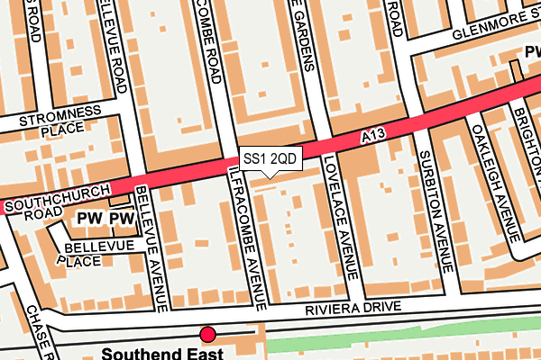 SS1 2QD map - OS OpenMap – Local (Ordnance Survey) SS1 2QD map - OS OpenMap – Local (Ordnance Survey)
