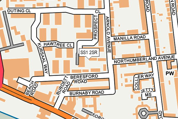SS1 2SR map - OS OpenMap – Local (Ordnance Survey) SS1 2SR map - OS OpenMap – Local (Ordnance Survey)