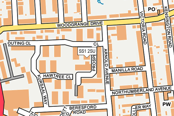 SS1 2SU map - OS OpenMap – Local (Ordnance Survey) SS1 2SU map - OS OpenMap – Local (Ordnance Survey)