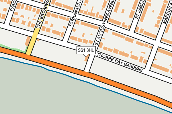 SS1 3HL map - OS OpenMap – Local (Ordnance Survey) SS1 3HL map - OS OpenMap – Local (Ordnance Survey)