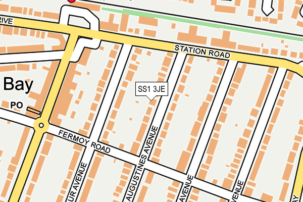 SS1 3JE map - OS OpenMap – Local (Ordnance Survey) SS1 3JE map - OS OpenMap – Local (Ordnance Survey)