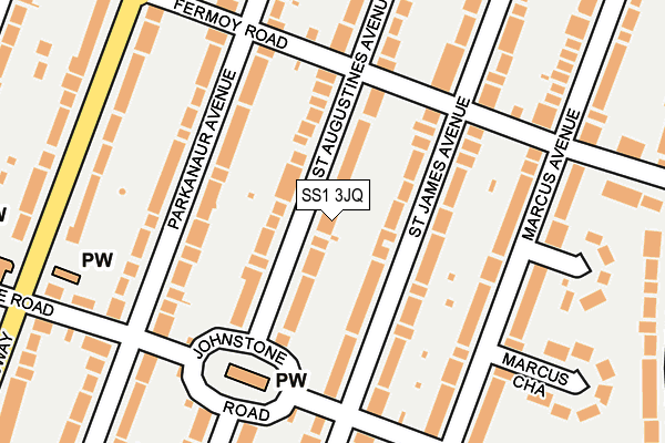SS1 3JQ map - OS OpenMap – Local (Ordnance Survey)