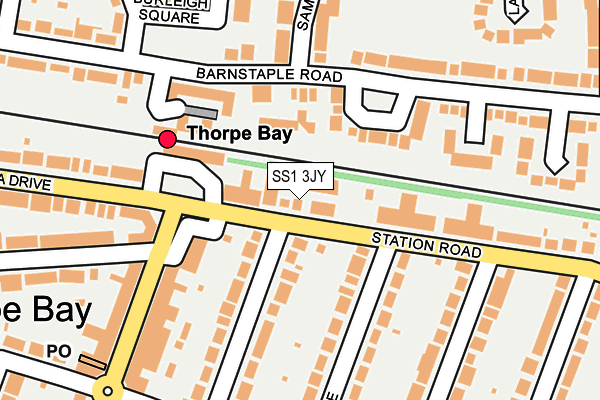 SS1 3JY map - OS OpenMap – Local (Ordnance Survey) SS1 3JY map - OS OpenMap – Local (Ordnance Survey)