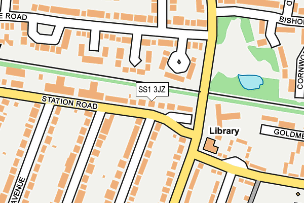 SS1 3JZ map - OS OpenMap – Local (Ordnance Survey) SS1 3JZ map - OS OpenMap – Local (Ordnance Survey)