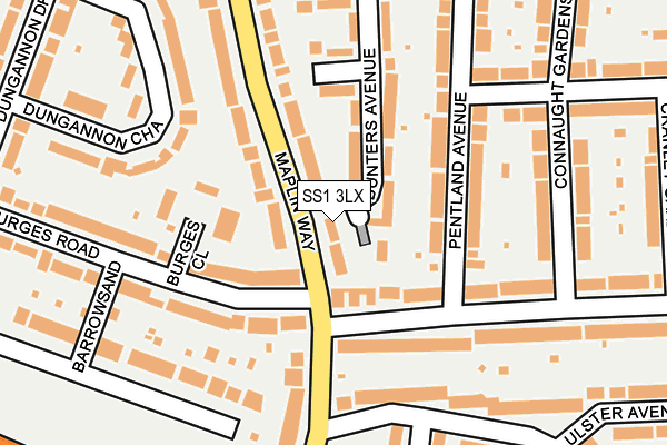 SS1 3LX map - OS OpenMap – Local (Ordnance Survey) SS1 3LX map - OS OpenMap – Local (Ordnance Survey)