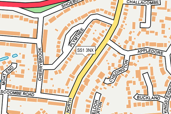SS1 3NX map - OS OpenMap – Local (Ordnance Survey) SS1 3NX map - OS OpenMap – Local (Ordnance Survey)