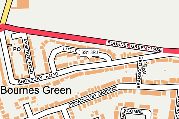 SS1 3RJ map - OS OpenMap – Local (Ordnance Survey) SS1 3RJ map - OS OpenMap – Local (Ordnance Survey)