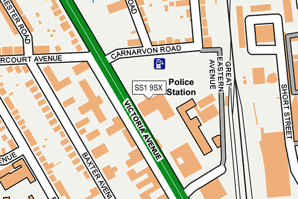 SS1 9SX map - OS OpenMap – Local (Ordnance Survey) SS1 9SX map - OS OpenMap – Local (Ordnance Survey)