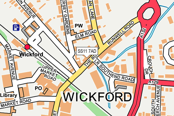 SS11 7AD map - OS OpenMap – Local (Ordnance Survey) SS11 7AD map - OS OpenMap – Local (Ordnance Survey)