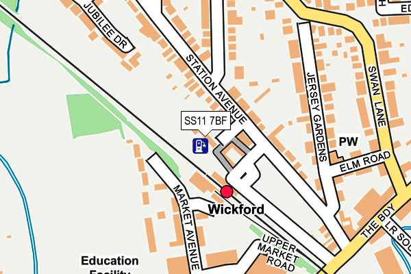 SS11 7BF map - OS OpenMap – Local (Ordnance Survey) SS11 7BF map - OS OpenMap – Local (Ordnance Survey)