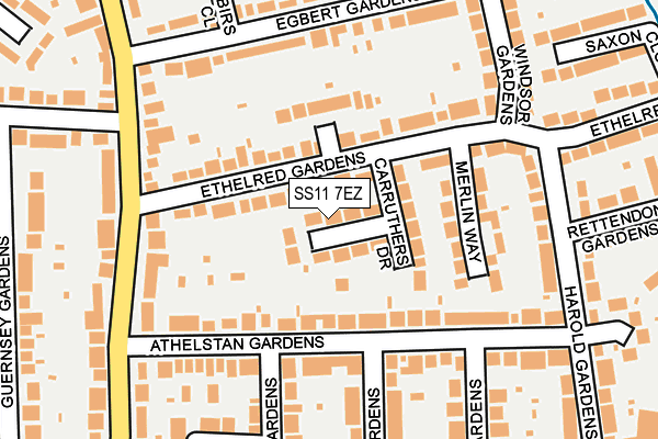 SS11 7EZ map - OS OpenMap – Local (Ordnance Survey) SS11 7EZ map - OS OpenMap – Local (Ordnance Survey)