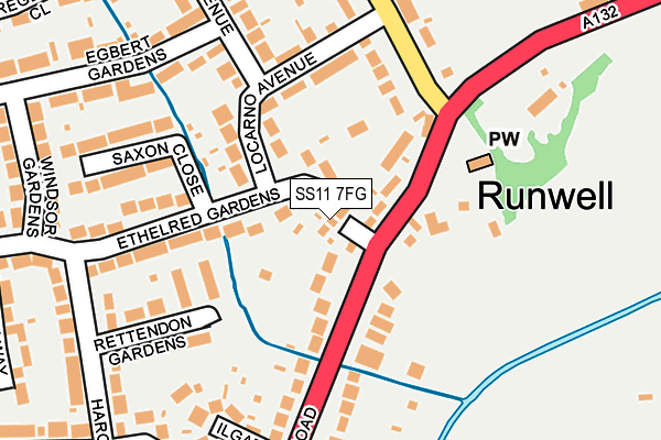 SS11 7FG map - OS OpenMap – Local (Ordnance Survey) SS11 7FG map - OS OpenMap – Local (Ordnance Survey)