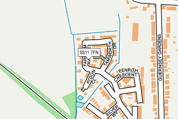 SS11 7FN map - OS OpenMap – Local (Ordnance Survey) SS11 7FN map - OS OpenMap – Local (Ordnance Survey)