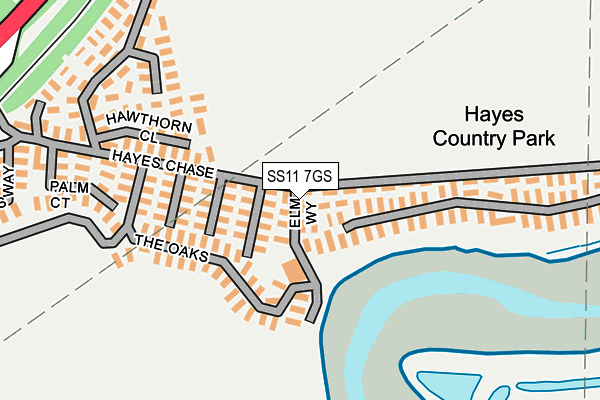 SS11 7GS map - OS OpenMap – Local (Ordnance Survey) SS11 7GS map - OS OpenMap – Local (Ordnance Survey)