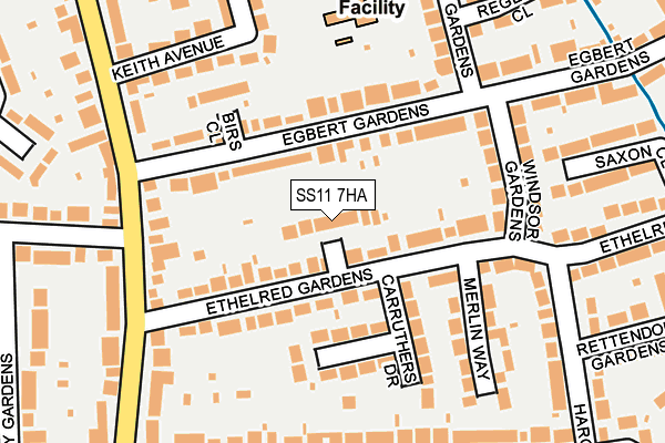 SS11 7HA map - OS OpenMap – Local (Ordnance Survey) SS11 7HA map - OS OpenMap – Local (Ordnance Survey)
