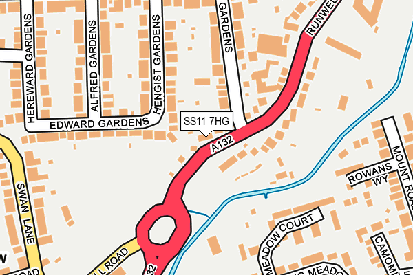SS11 7HG map - OS OpenMap – Local (Ordnance Survey) SS11 7HG map - OS OpenMap – Local (Ordnance Survey)