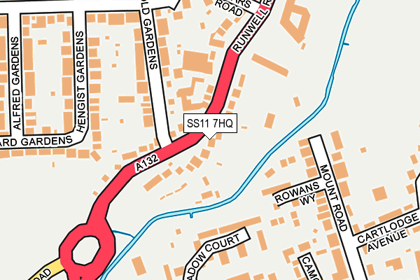 SS11 7HQ map - OS OpenMap – Local (Ordnance Survey)
