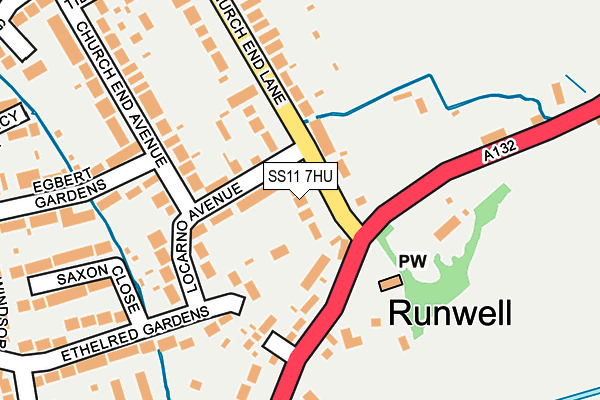 SS11 7HU map - OS OpenMap – Local (Ordnance Survey) SS11 7HU map - OS OpenMap – Local (Ordnance Survey)